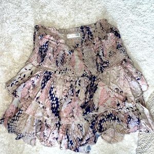Snake Print Mini Skirt